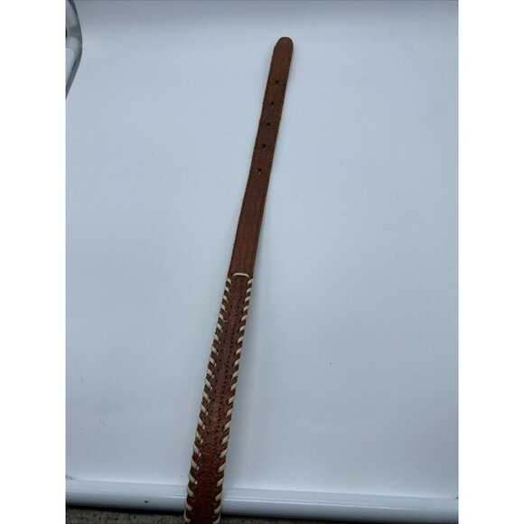 Unbranded Brown Genuine Leather Belt Women's Size 30 Medium Narrow Width - Picture 10 of 12